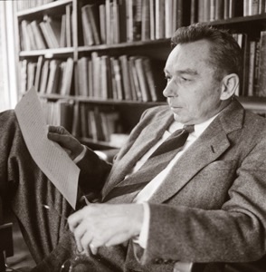 Dr. Marston Bates, in his study at the University of Michigan, Ann Arbor, Michigan.